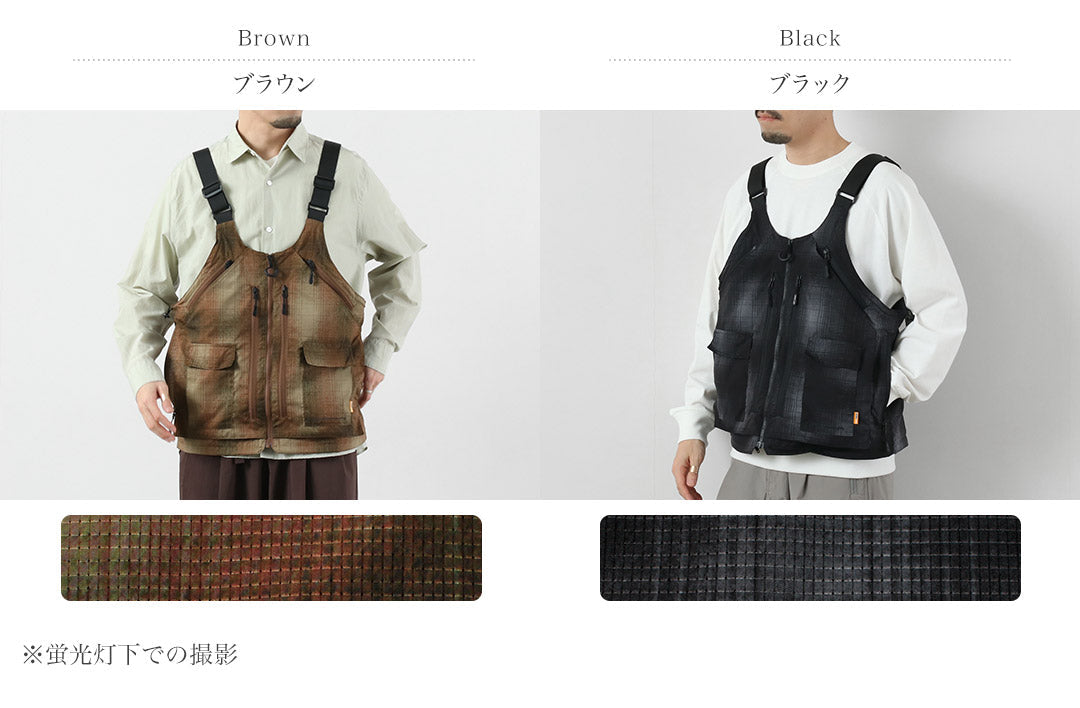 WHITE MOUNTAINEERING / Gripswany Collaboration Ombre Check 2-Way Gear Pack Vest 4.0 Sac à bandoulière
