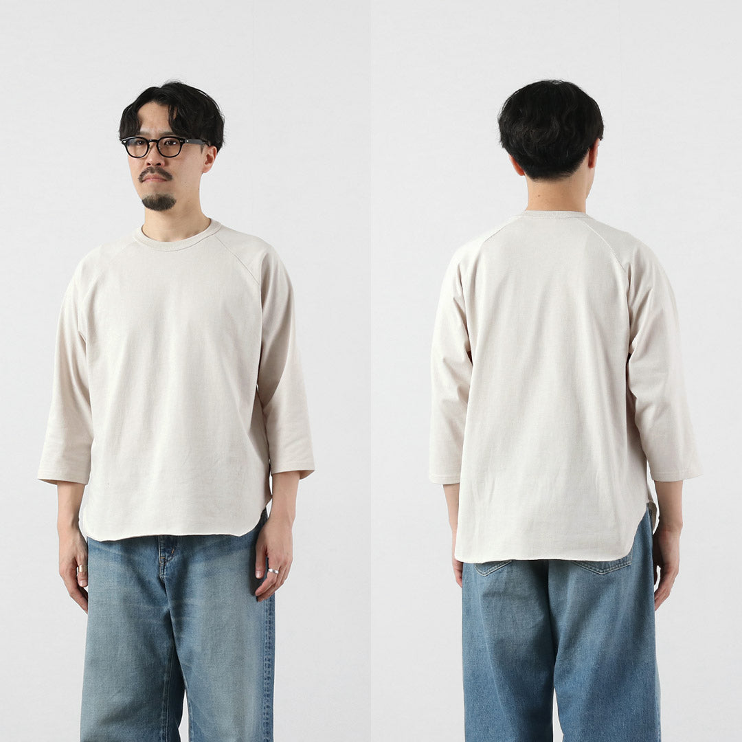 HEALTHKNIT / HEALTHKNIT × RAG 独家 3/4 袖插肩圆领 T 恤 开尾干汗布 抗菌防臭整理