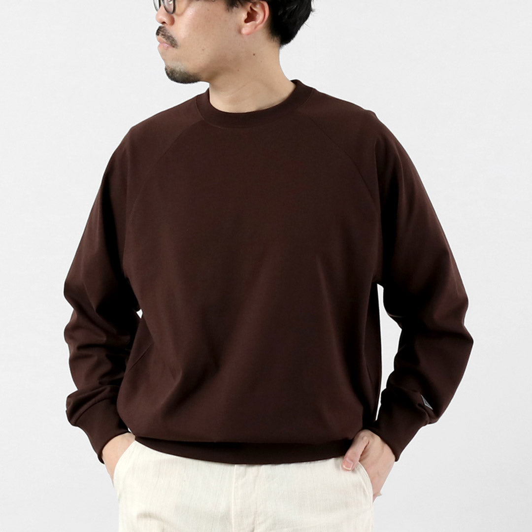 HEALTHKNIT / RAG Exclusivo Healthknit × Rag Sudadera de manga larga con cuello redondo Jersey seco de extremo abierto Acabado desodorante antibacteriano