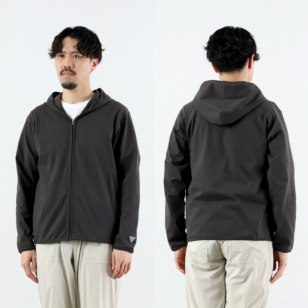 HEALTHKNIT / RAG Exclusivité Healthknit × Rag S/S Tee Sweat à capuche zippé Jersey sec à extrémités ouvertes Finition désodorisante antibactérienne