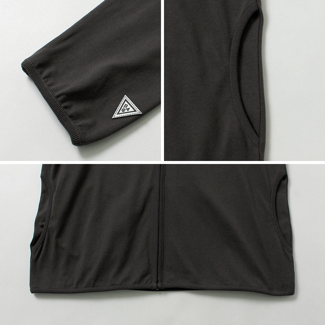 HEALTHKNIT / RAG Exclusivité Healthknit × Rag S/S Tee Sweat à capuche zippé Jersey sec à extrémités ouvertes Finition désodorisante antibactérienne
