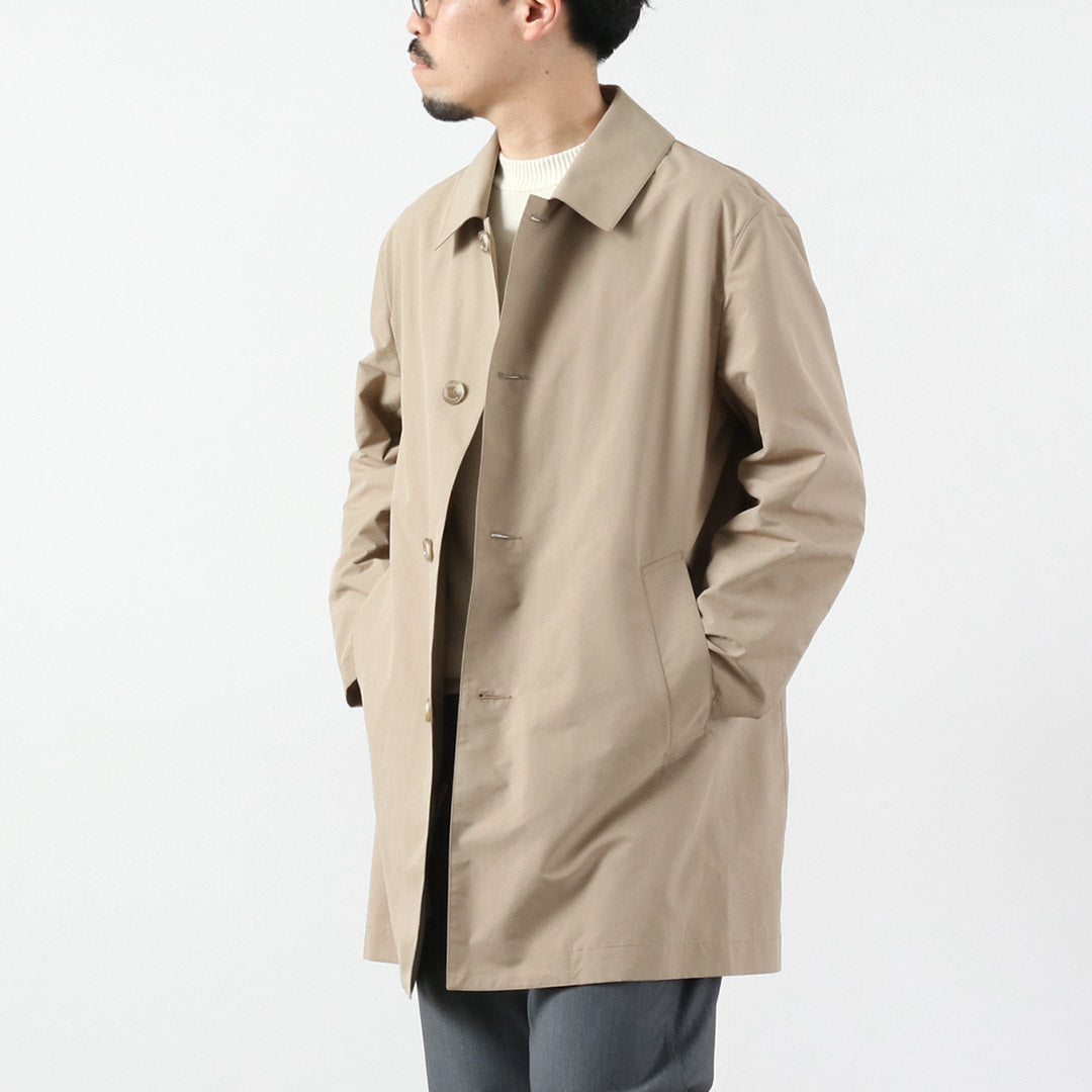 TRADITIONAL WEATHERWEAR / Derby Button Through Light-Weight Polyester Taffeta Balmacaan Coat