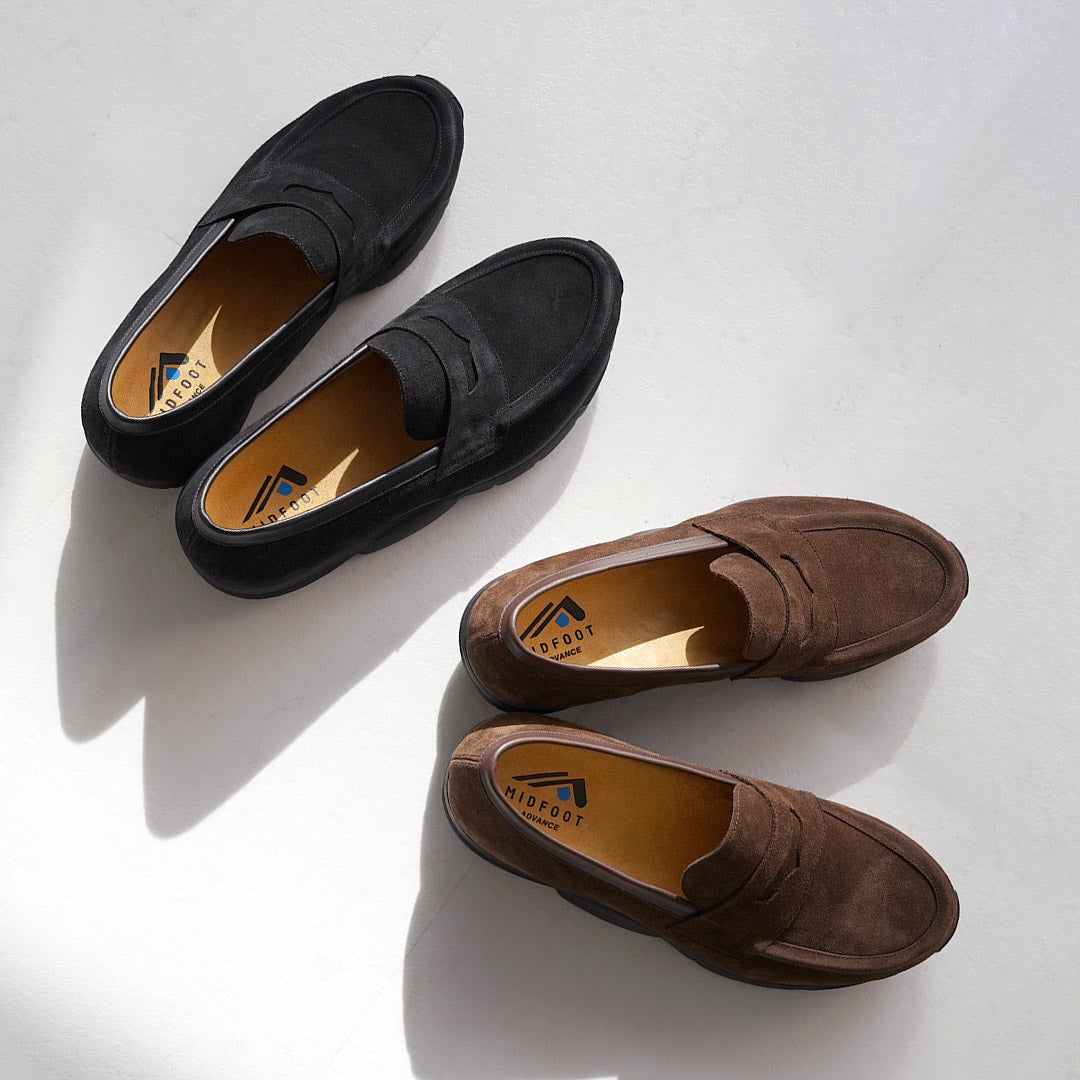 MILIEU-PIED / Mocassins en daim