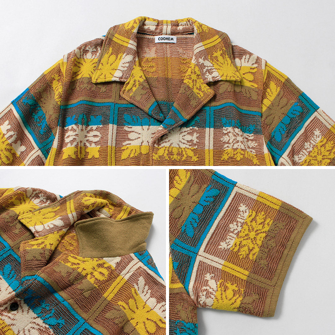 COOHEM / Camisa de punto de edredón hawaiano