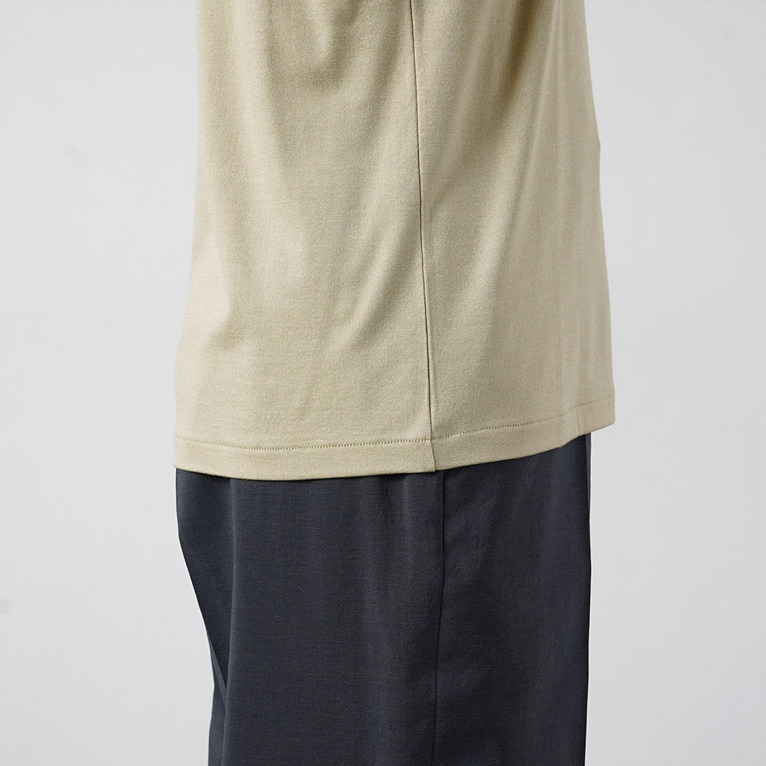 YONETOMI NEW BASIC / Wool Silk Dress T-Shirt