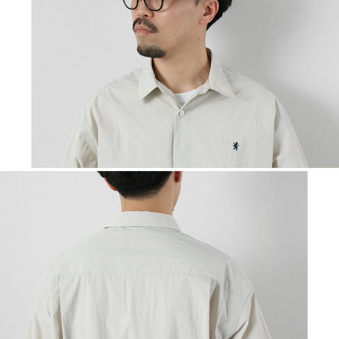 GYMPHLEX / Camisa fruncida de manga larga de nailon Taslan