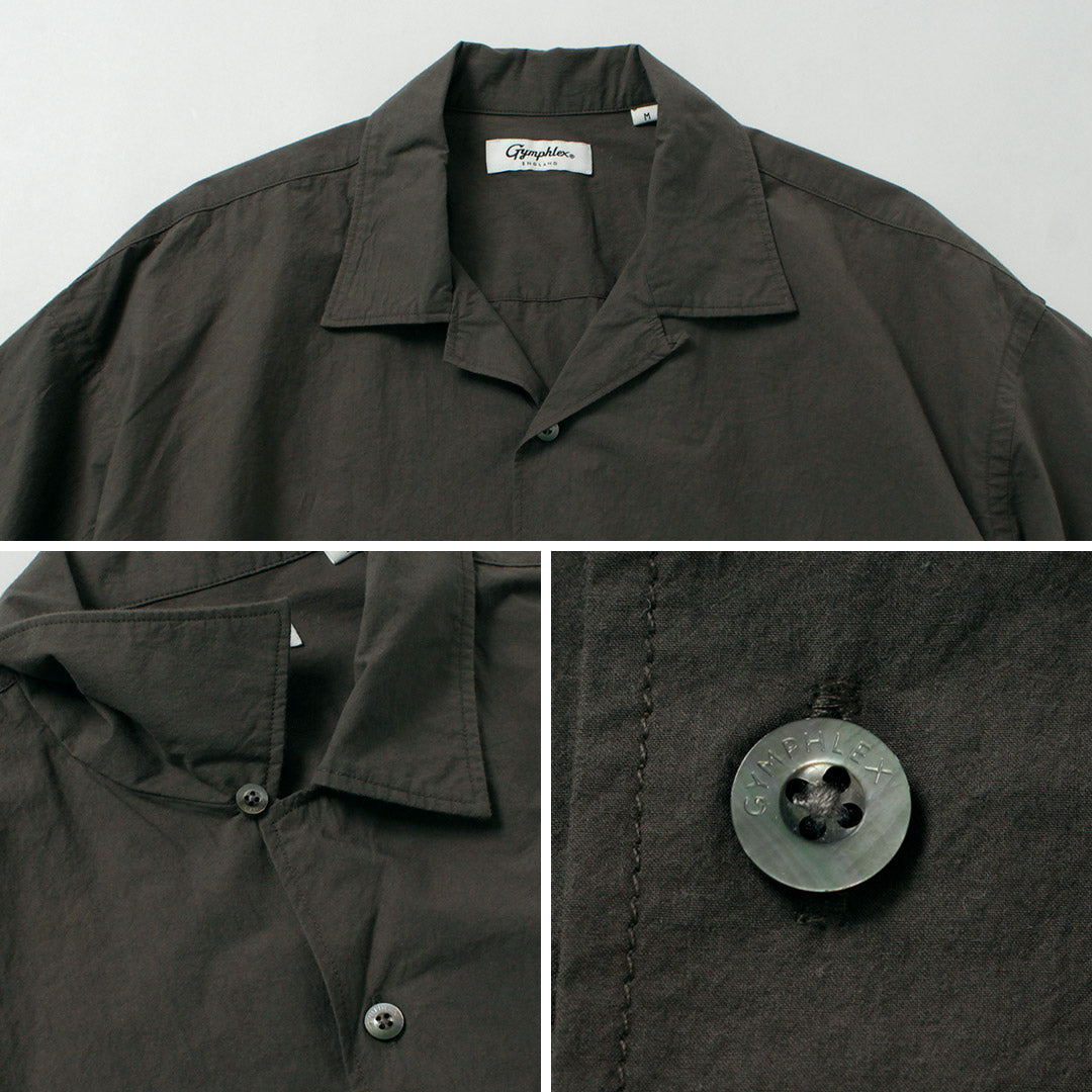 GYMPHLEX / Chemise à manches courtes et col ouvert