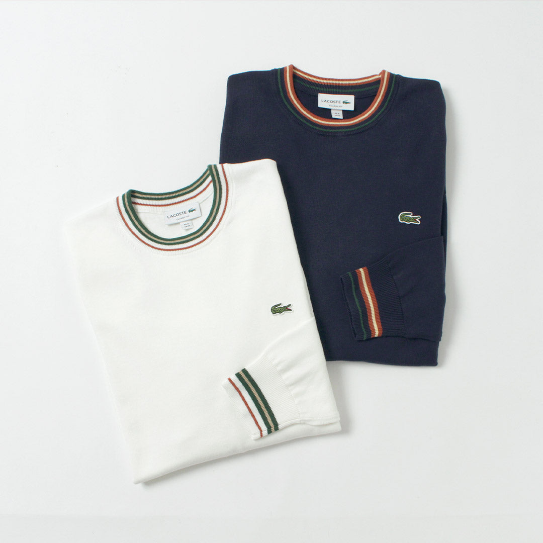 LACOSTE / 条纹棉针织
