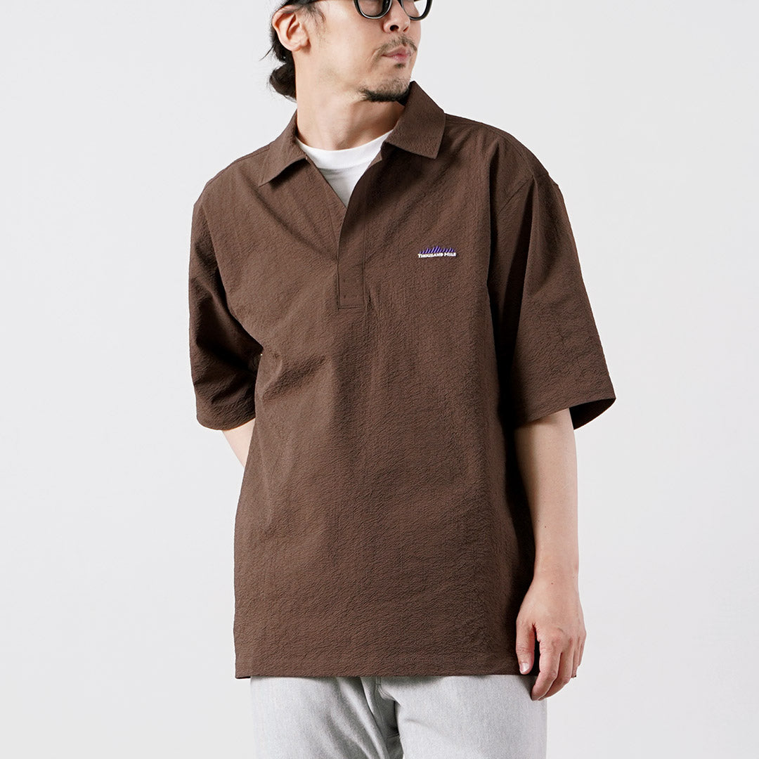 THOUSAND MILE / Short Sleeve Seersucker Skipper Shirt