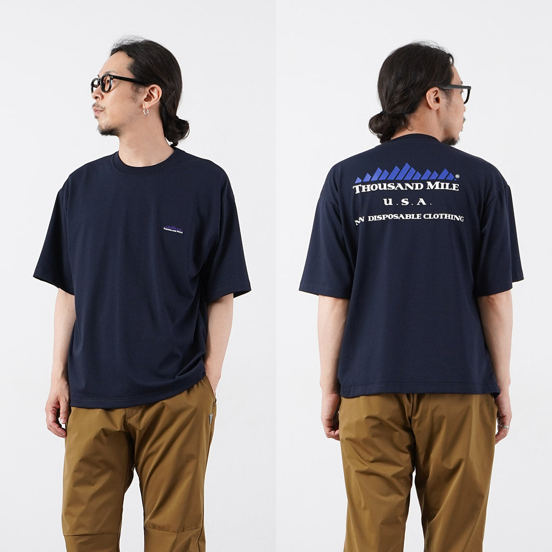 THOUSAND MILE / T/C T-shirt à manches courtes avec logo imprimé