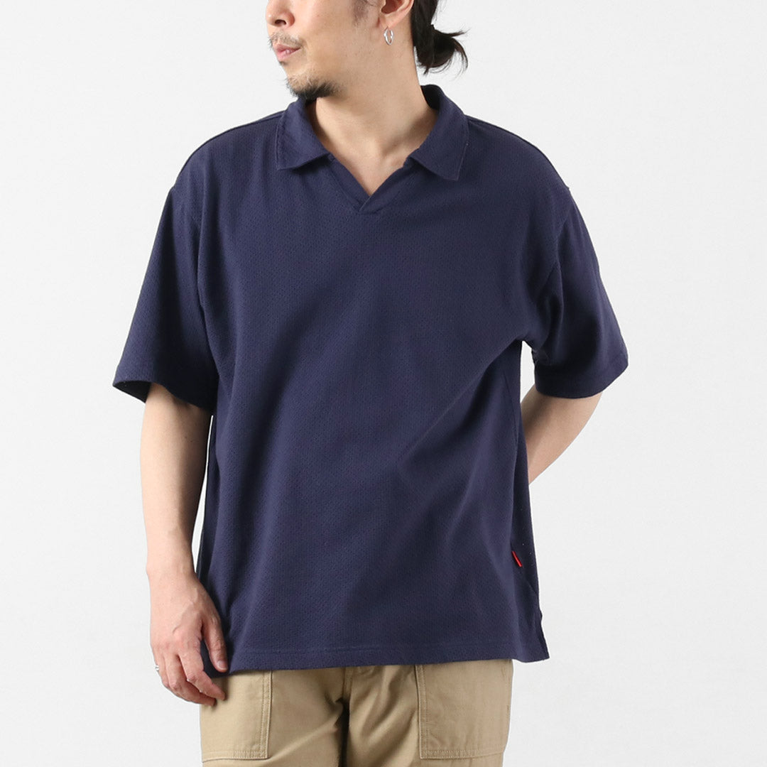 HEALTHKNIT / US Cotton Mesh Skipper Polo Shirt