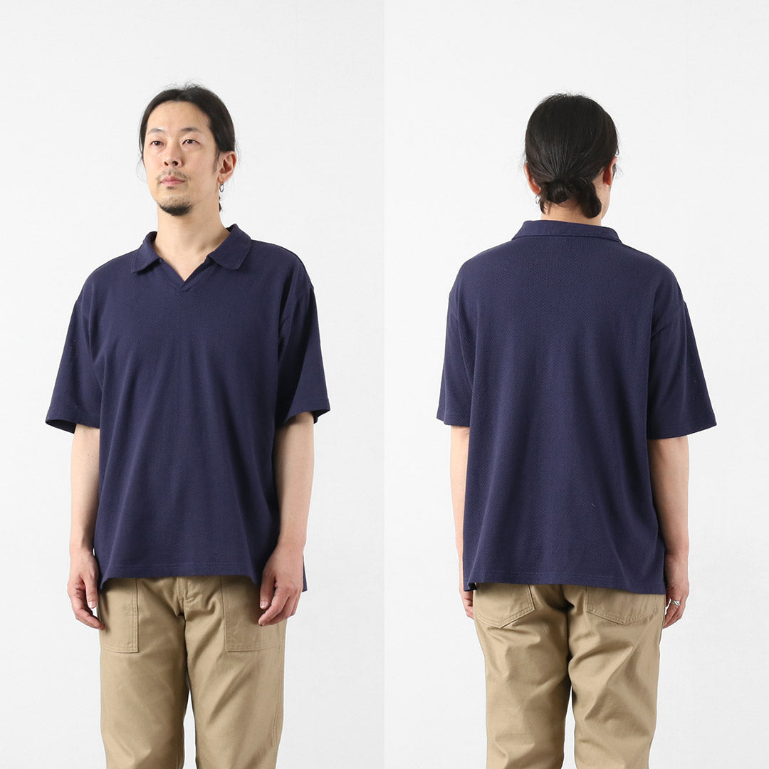 HEALTHKNIT / US Cotton Mesh Skipper Polo Shirt