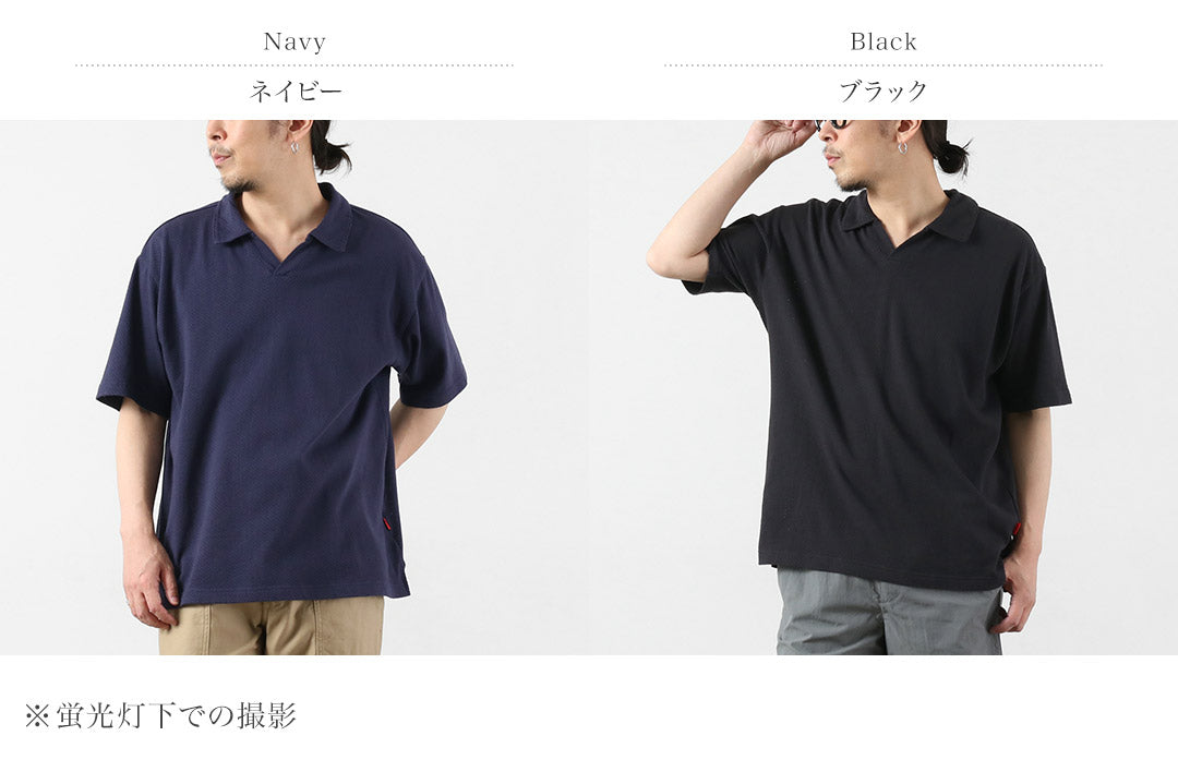 HEALTHKNIT / US Cotton Mesh Skipper Polo Shirt