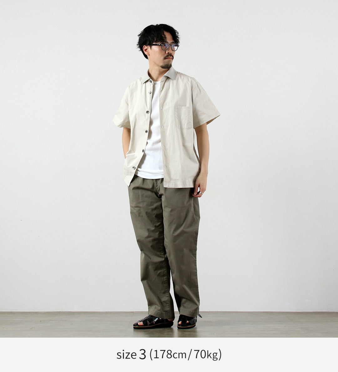 FUJITO / Chemise Ripstop à col côtelé