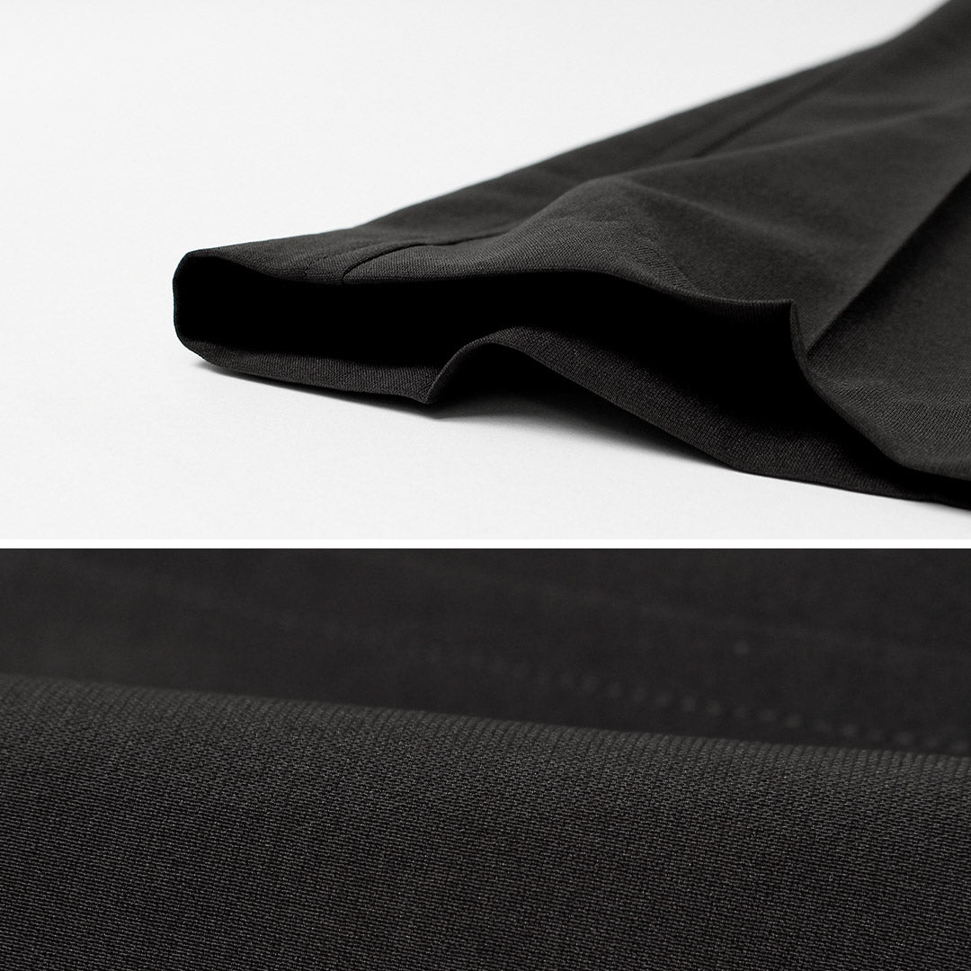 FANTASTICDAYS / 1-Pleat Linen-Like Polyester Trousers