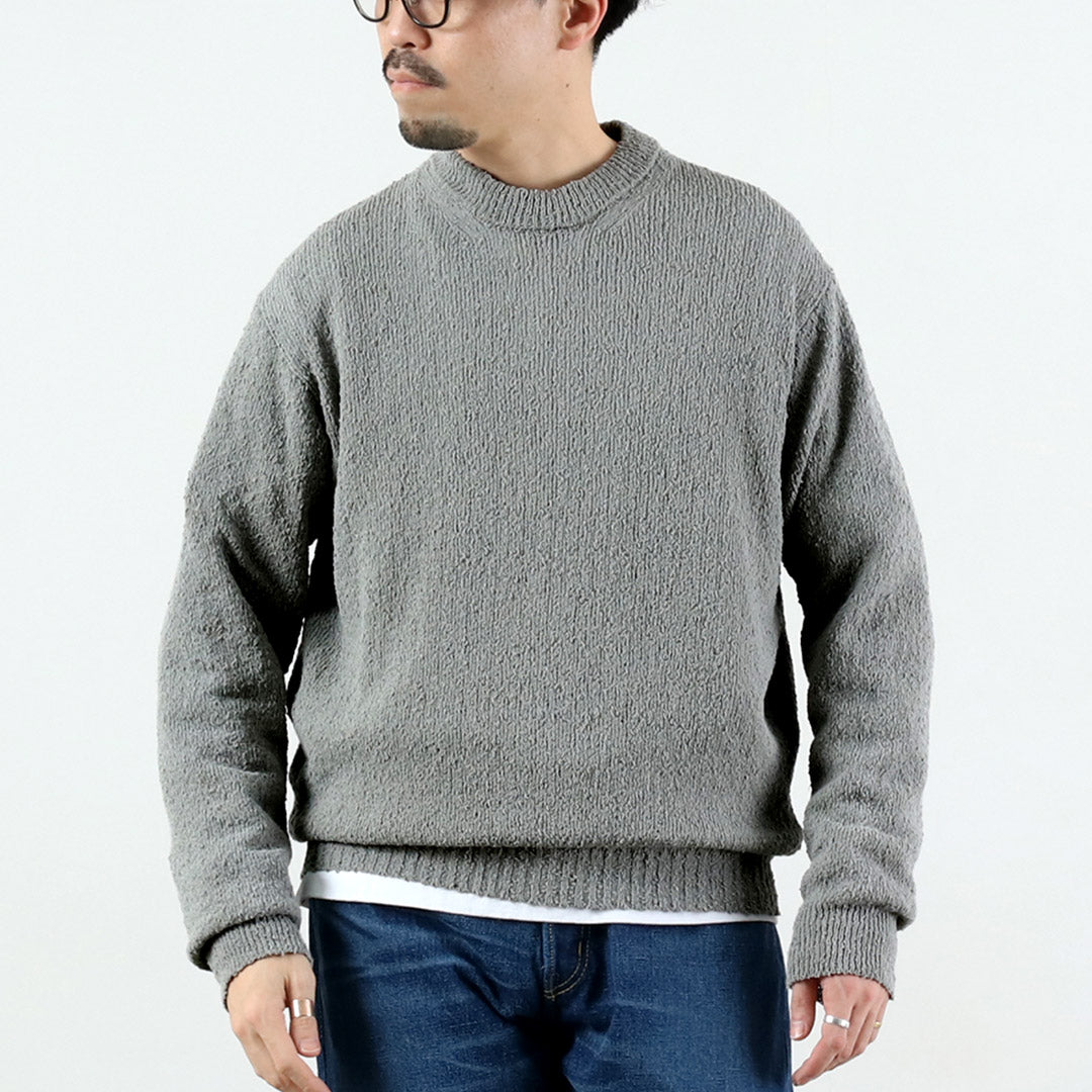 RYE TENDER / Tufa Cotton Knot Yarn Crew Pullover