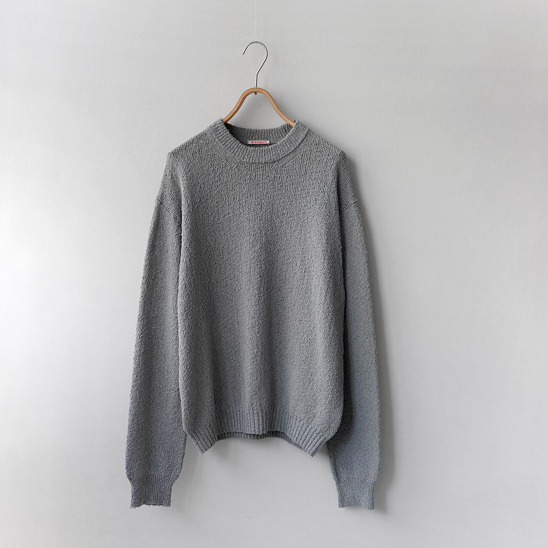 RYE TENDER / Pull à col rond en fil noué en coton Tafa