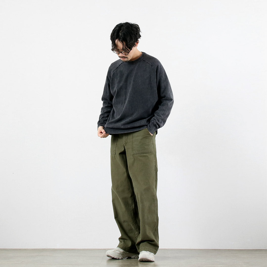 RYE TENDER / 루이스 피그먼트 다이 라글란 긴팔 티셔츠