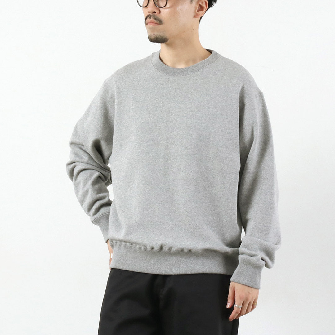 CLUB DE INVESTIGACIÓN DE ALGODÓN / 14 oz. Sudadera con cuello redondo de rizo Loopwheel