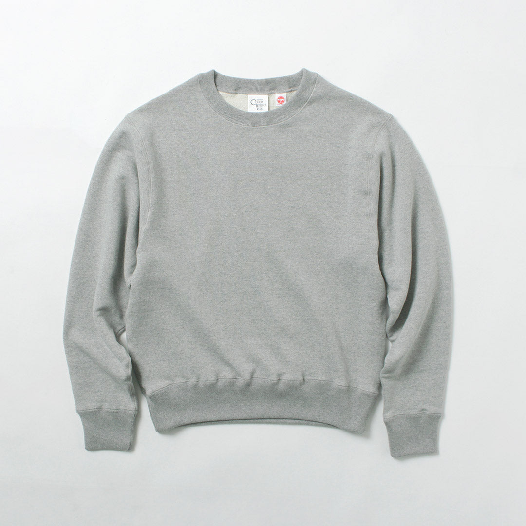 CLUB DE INVESTIGACIÓN DE ALGODÓN / 14 oz. Sudadera con cuello redondo de rizo Loopwheel
