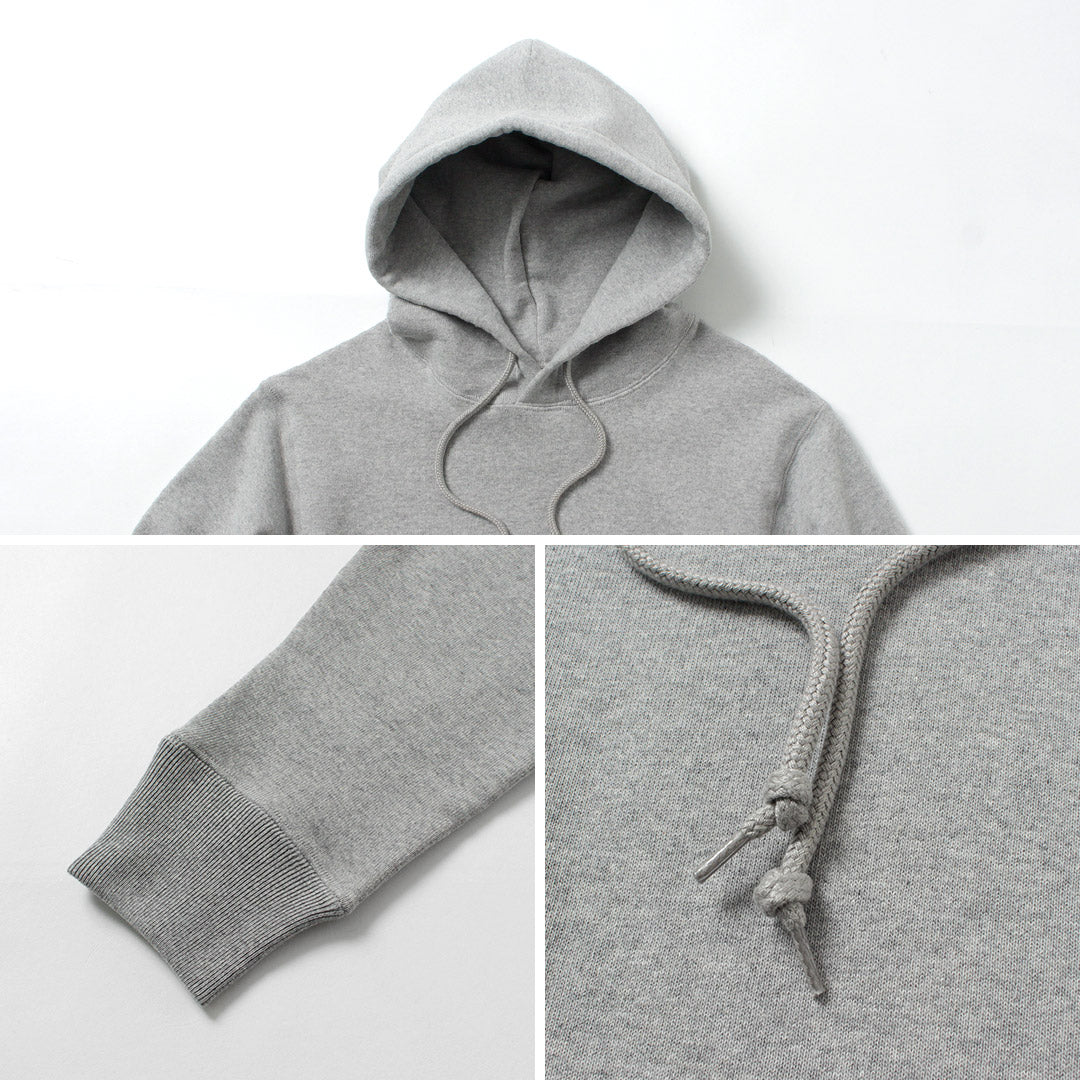 CLUB DE INVESTIGACIÓN DE ALGODÓN / 14 oz. Sudadera con capucha de rizo Loopwheel