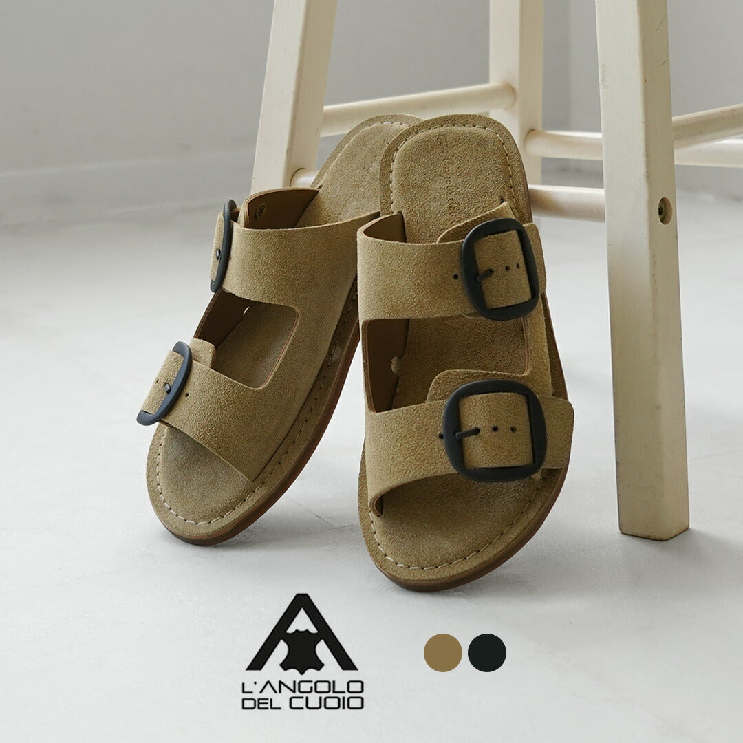 L'ANGOLO DEL CUOIO / Sandales en Cuir Double Boucle