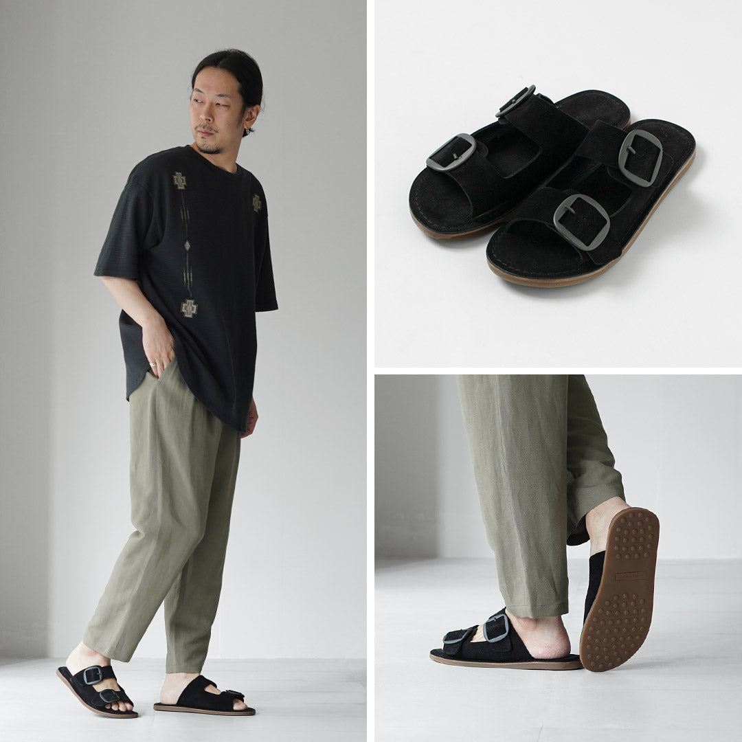 L'ANGOLO DEL CUOIO / Sandales en Cuir Double Boucle