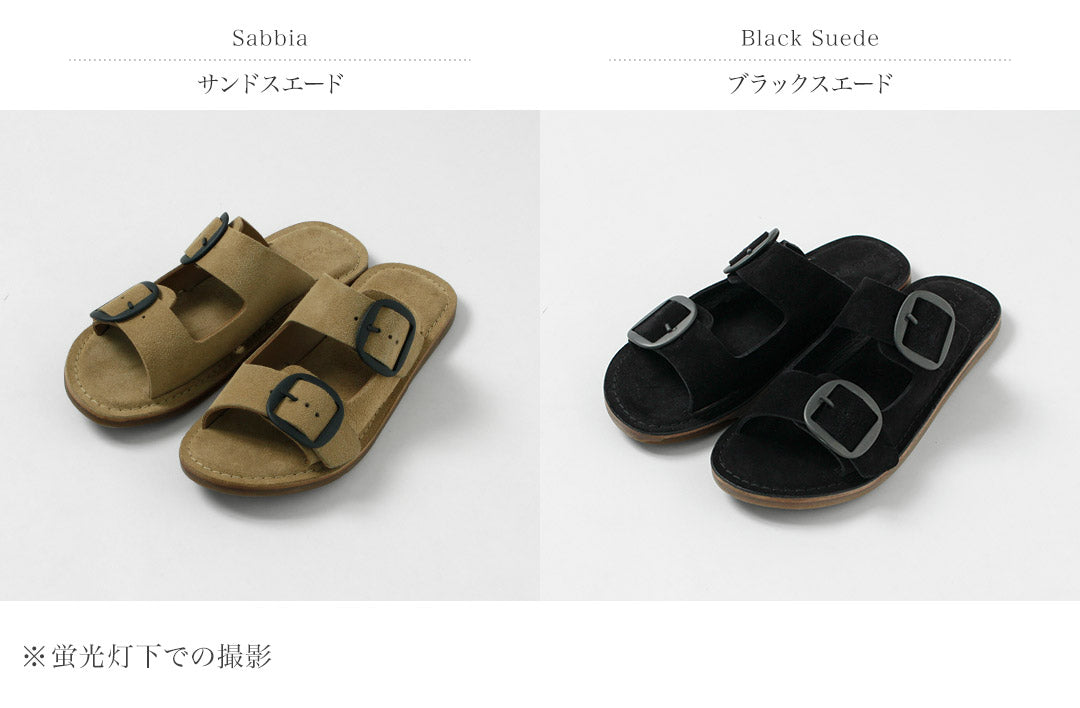 L'ANGOLO DEL CUOIO / Sandales en Cuir Double Boucle