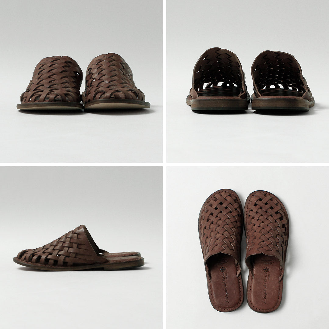 L'ANGOLO DEL CUOIO / Sandalias de piel tejida