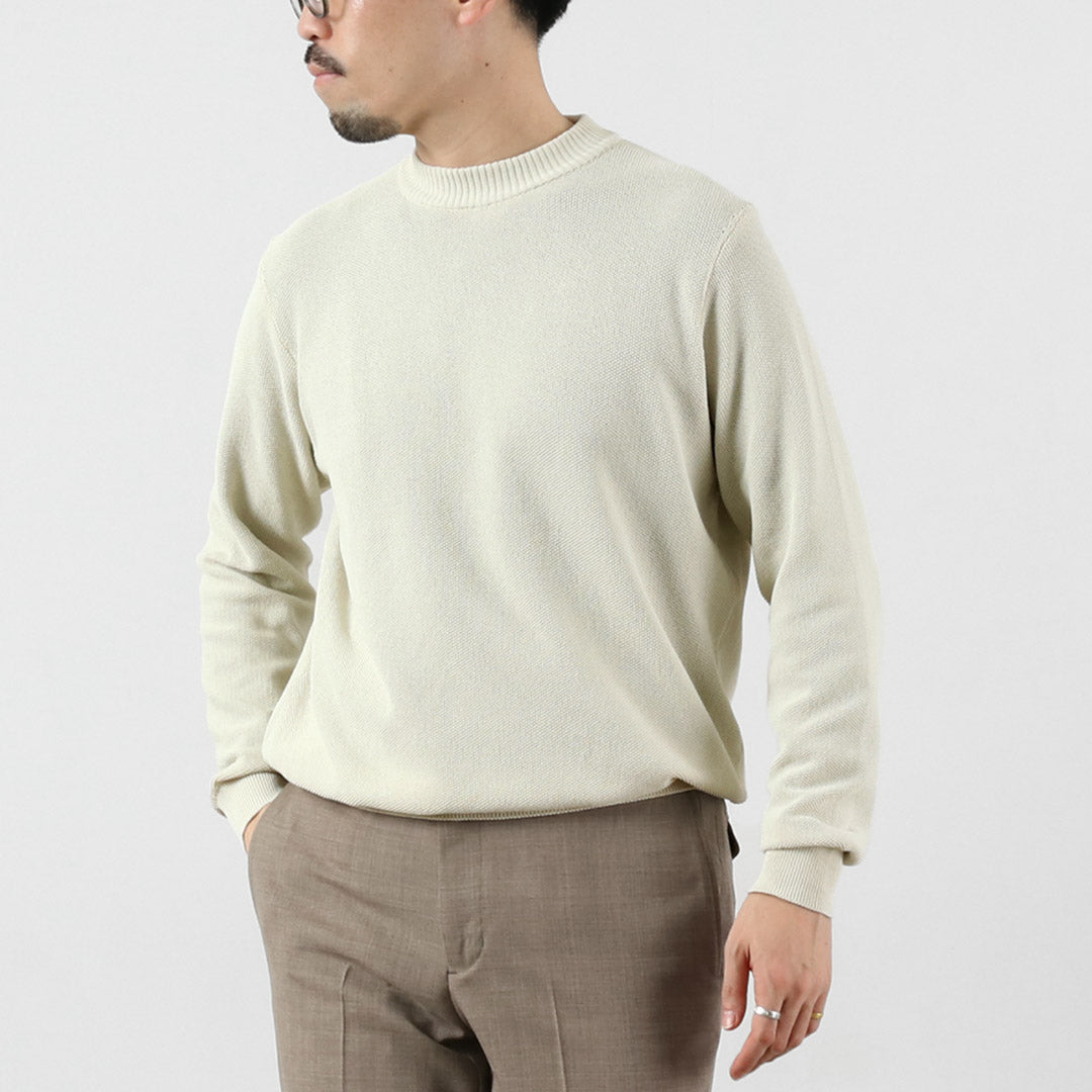 RINASCENTE / Hybrid Washable Kanoko Boat Neck Long Sleeve Knit T-Shirt