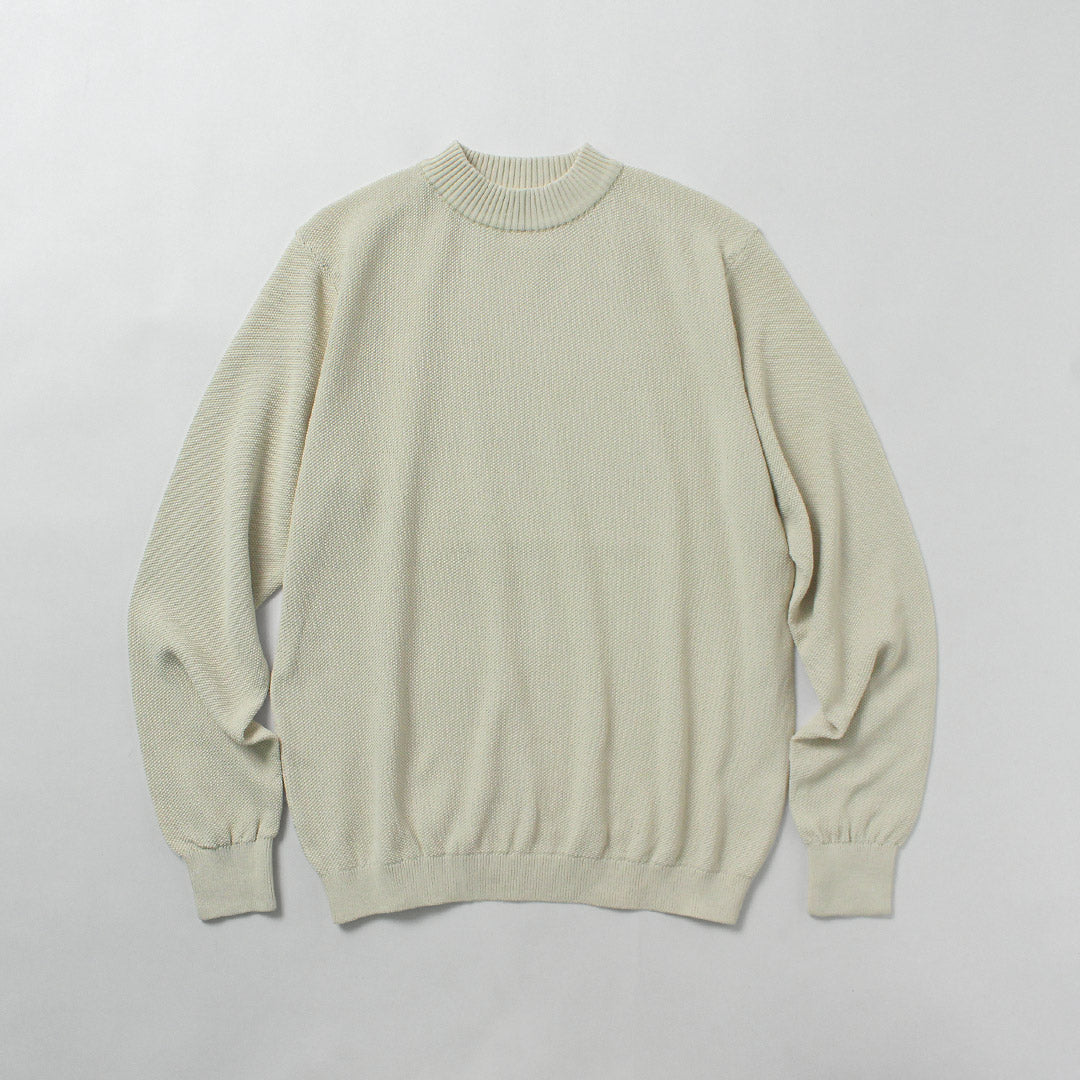 RINASCENTE / Hybrid Washable Kanoko Boat Neck Long Sleeve Knit T-Shirt