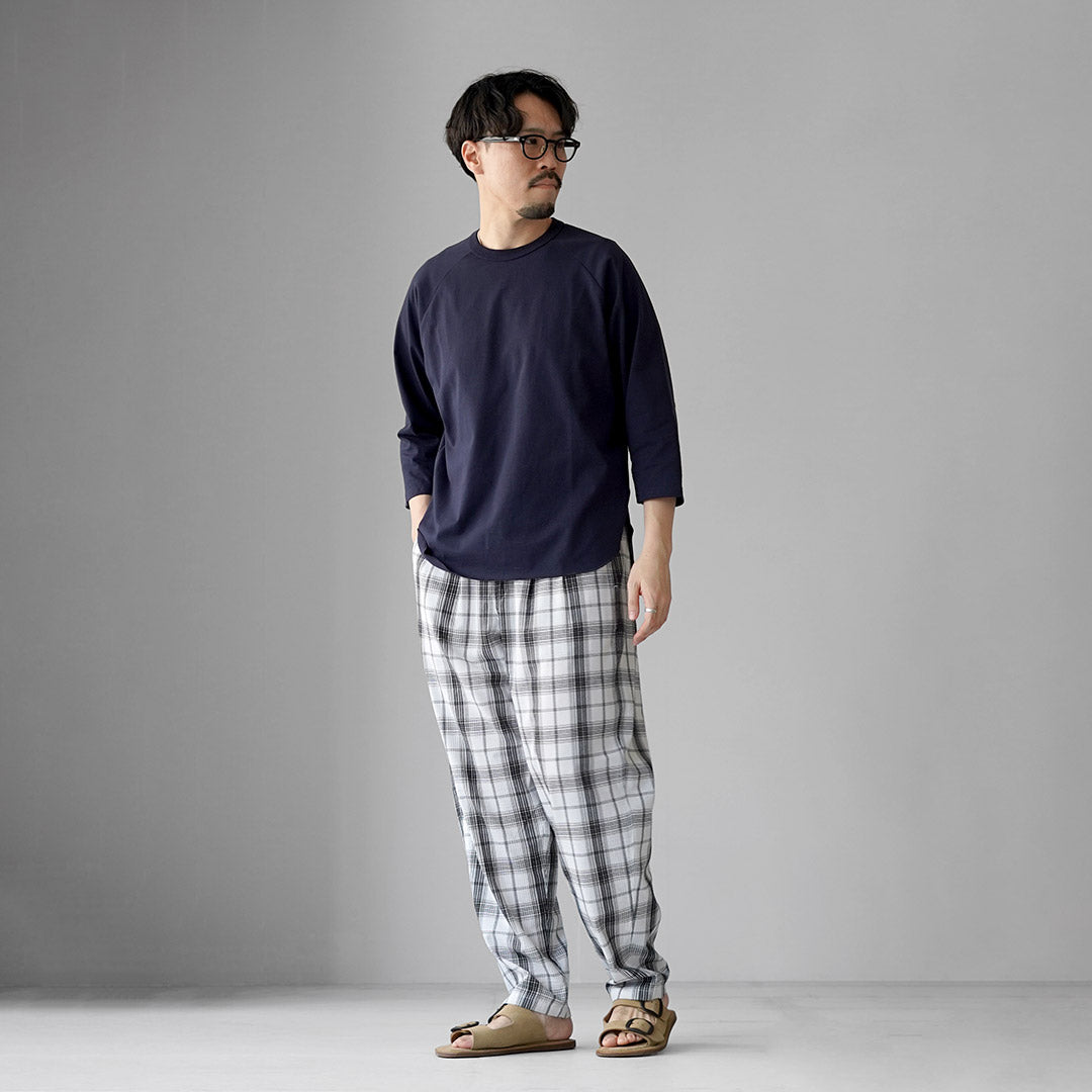 BURLAP OUTFITTER / 시어서커 체크 트랙팬츠