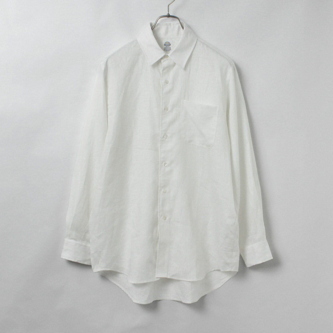 D.C.WHITE / Chemise à col régulier en lin Newport
