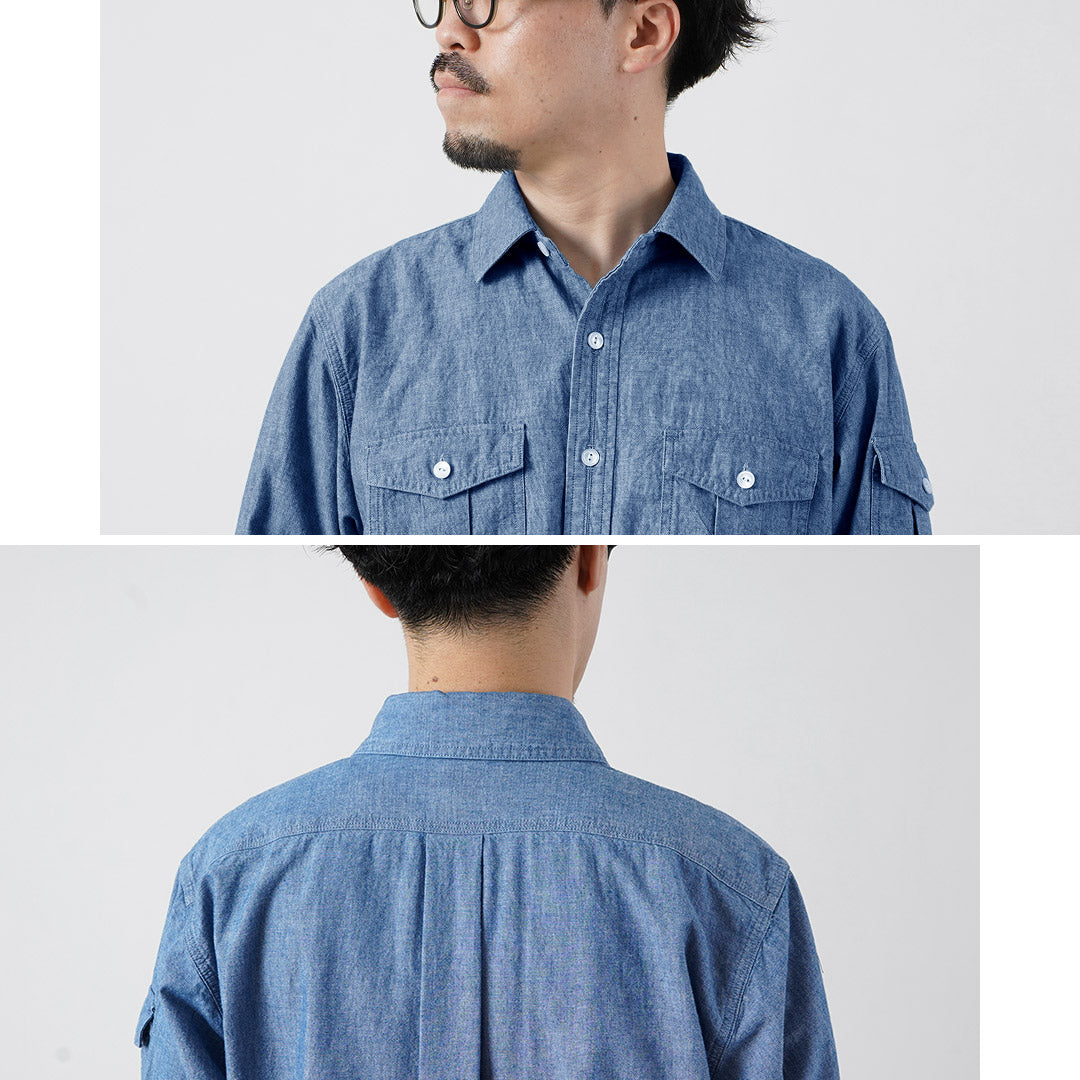 D.C.WHITE / Camisa de trabajo con cabrestante