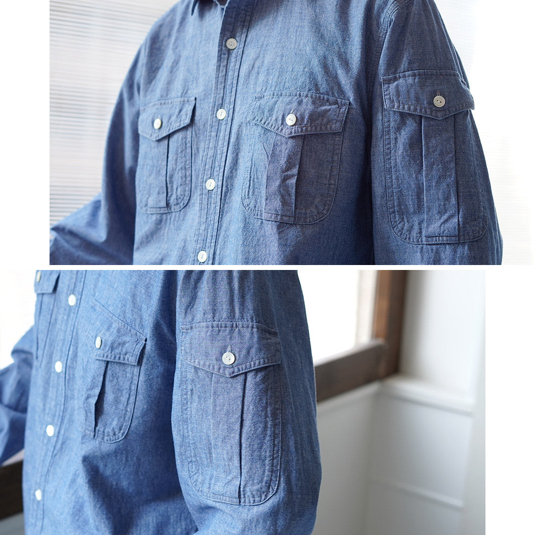 D.C.WHITE / Camisa de trabajo con cabrestante