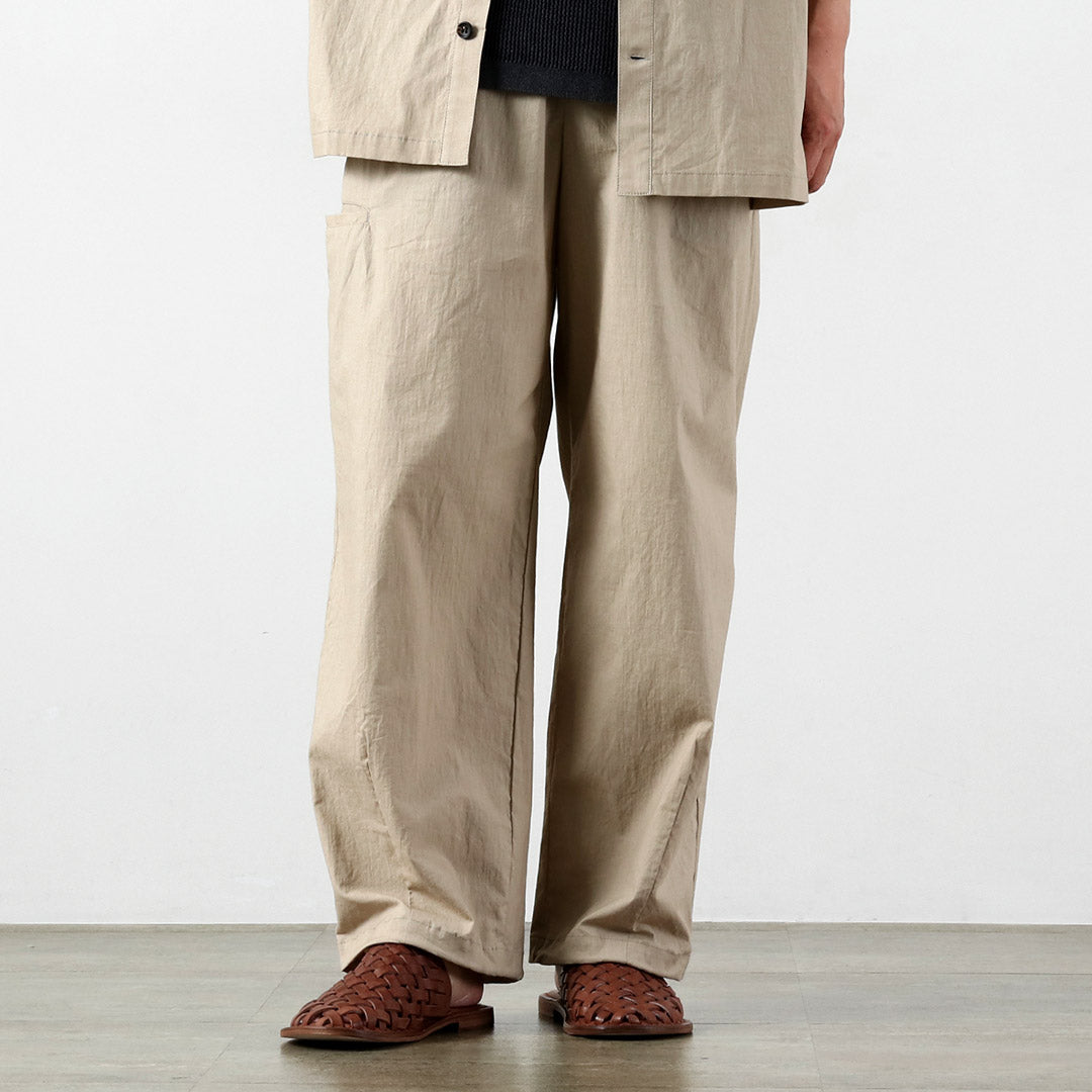 BASISBROEK / Wisken Cotton Linen Tuck Pants
