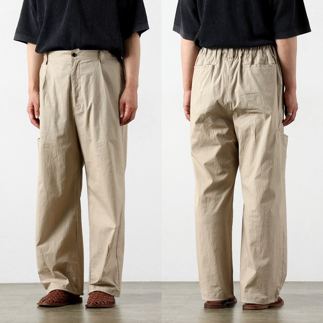 BASISBROEK / Pantalones plisados de lino y algodón Wisken
