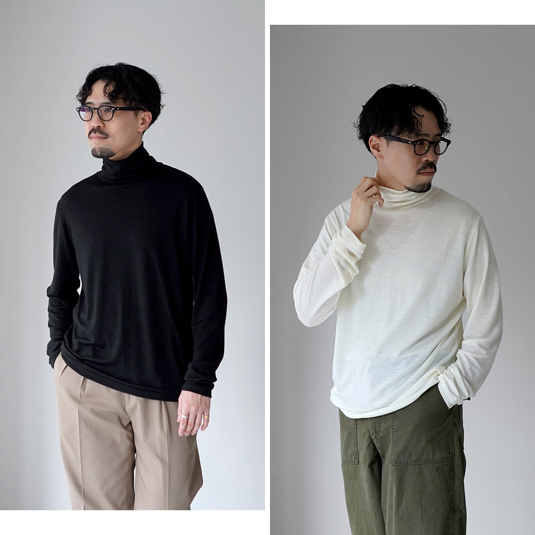 LIFiLL / 울리시 하이넥 긴팔 티셔츠