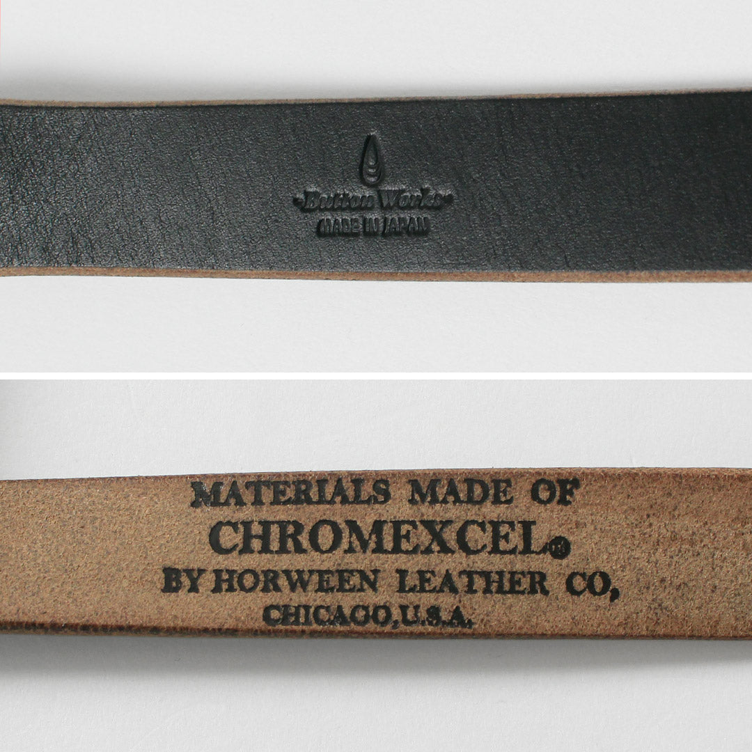 BUTTON WORKS / Ceinture étroite à boucle Western N&J