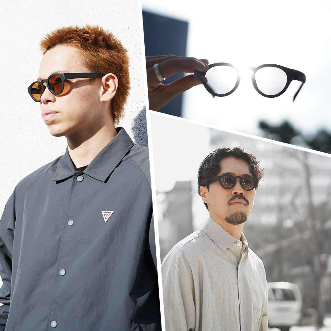 JUGAAD14 / Gafas de sol Harbor Grip Matte estilo francés con montura Boston