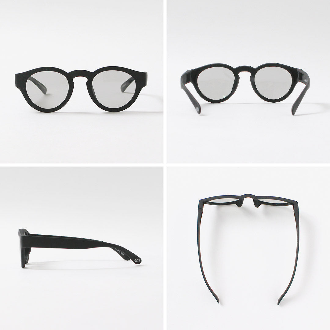 JUGAAD14 / Gafas de sol Harbor Grip Matte estilo francés con montura Boston