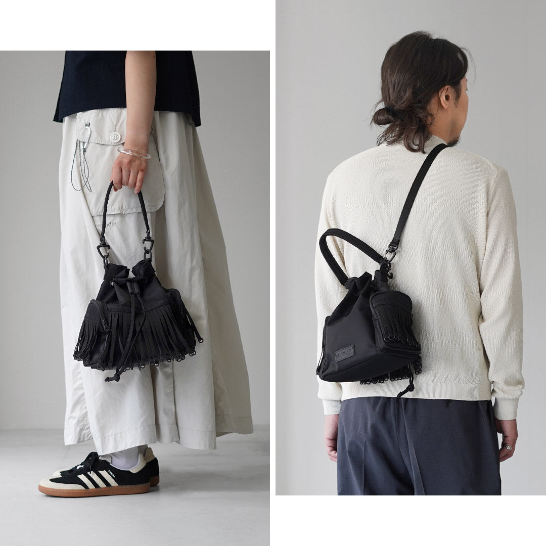 BAICYCLON BY BAGJACK / BCL-126 Mochila con cordón y flecos con cinta Repelente al agua 2 VÍAS