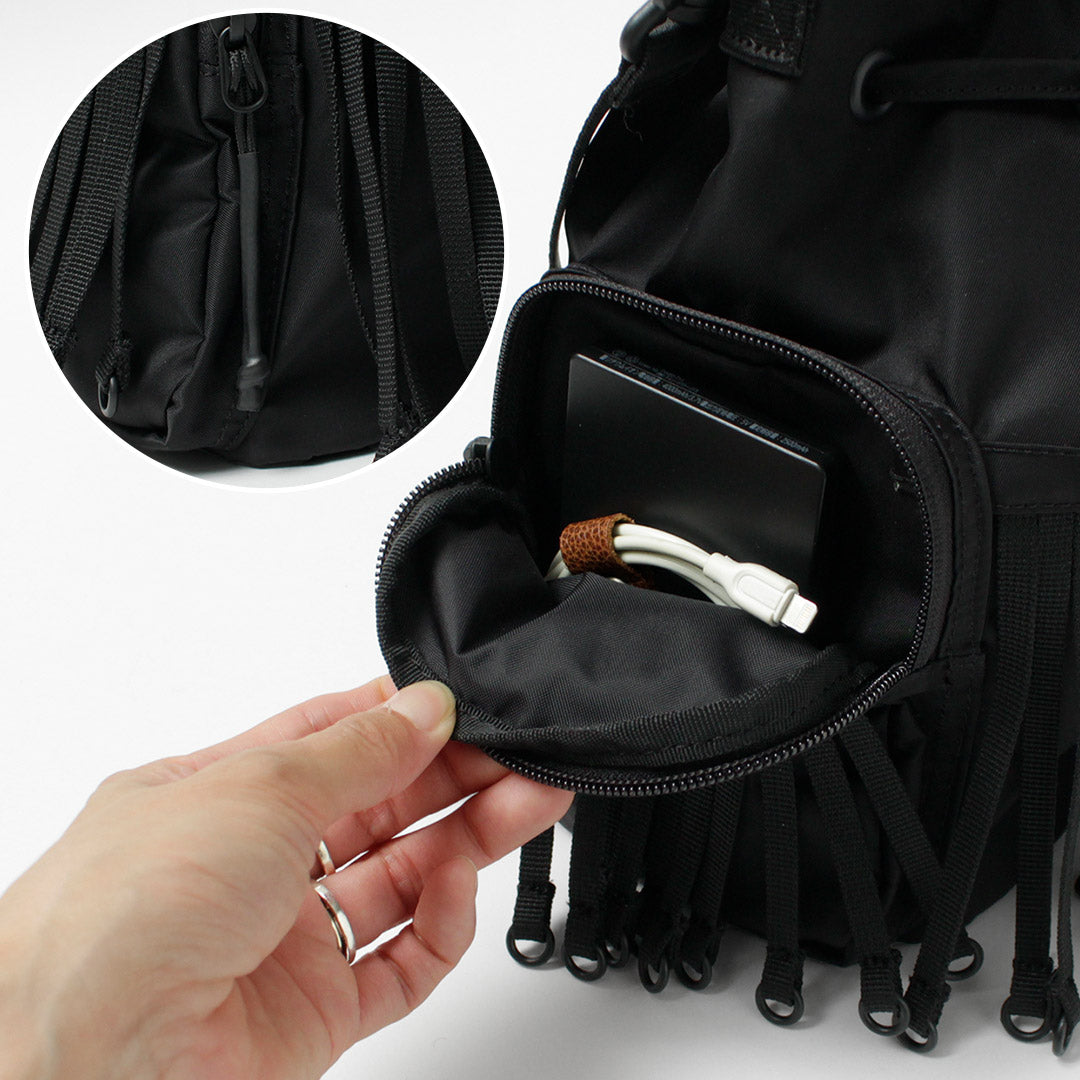 BAICYCLON BY BAGJACK / BCL-126 Mochila con cordón y flecos con cinta Repelente al agua 2 VÍAS