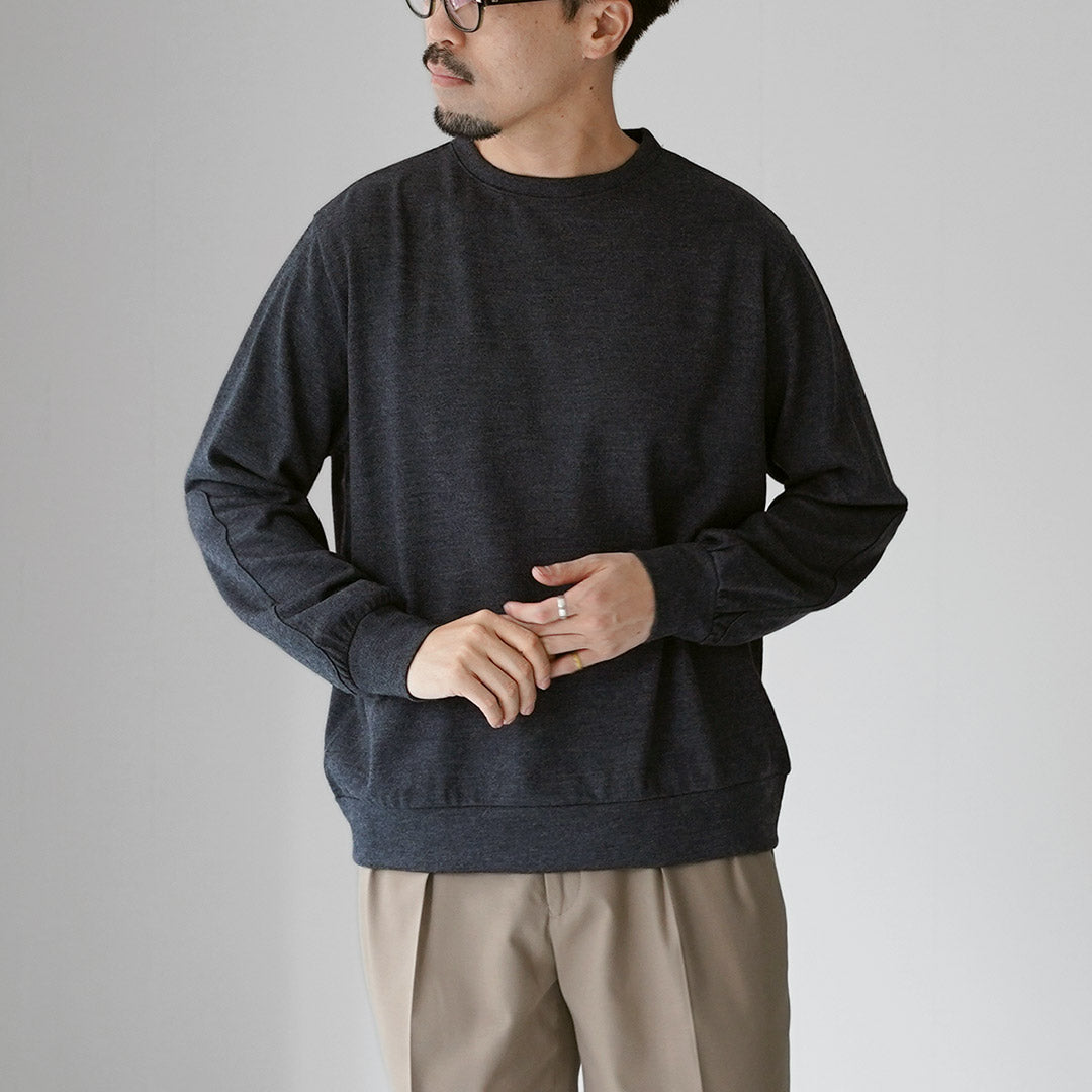 KEMA DESIGNS / 可水洗羊毛肘部拼貼針織 T 卹
