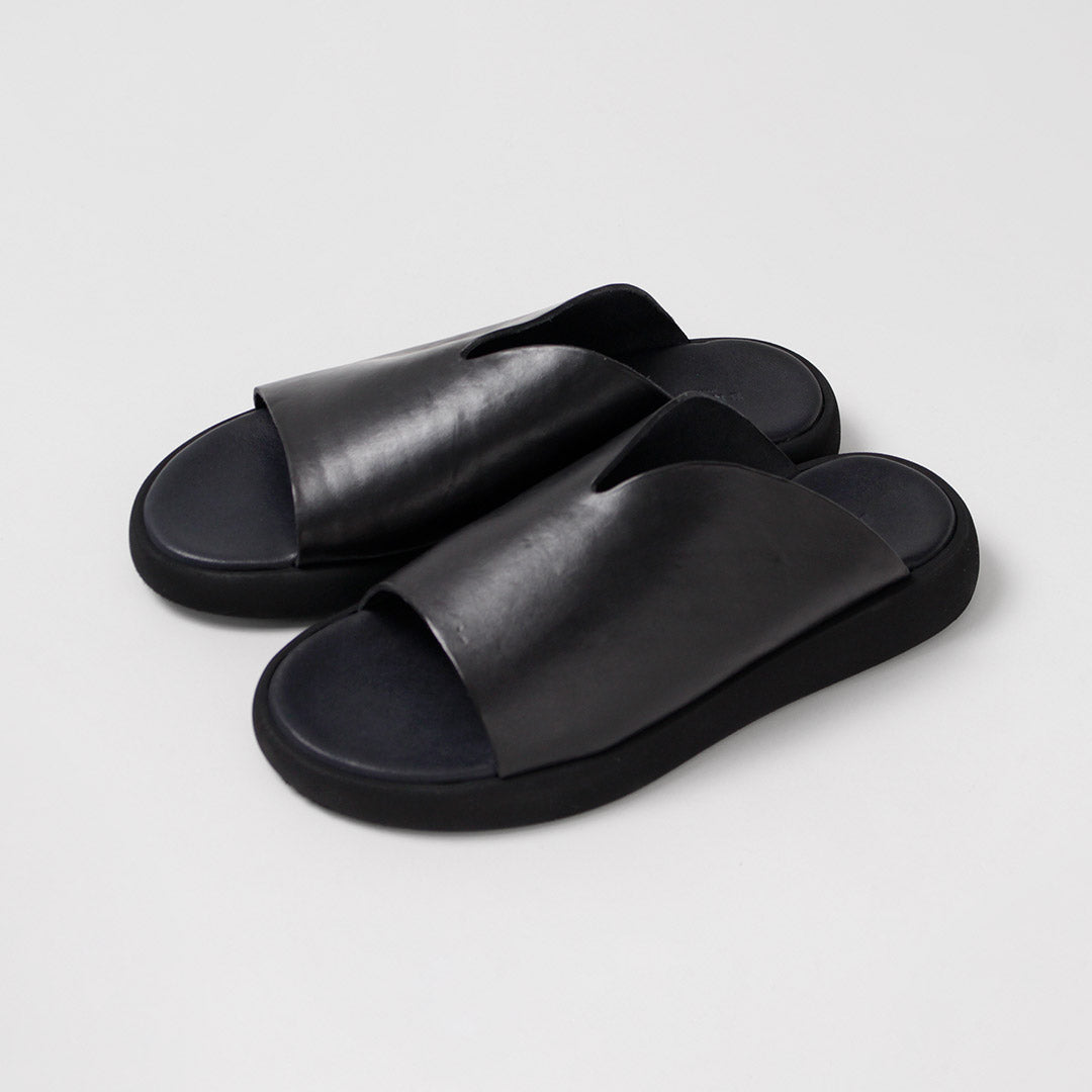 BRADOR / V-Cut Platform Leather Sandals