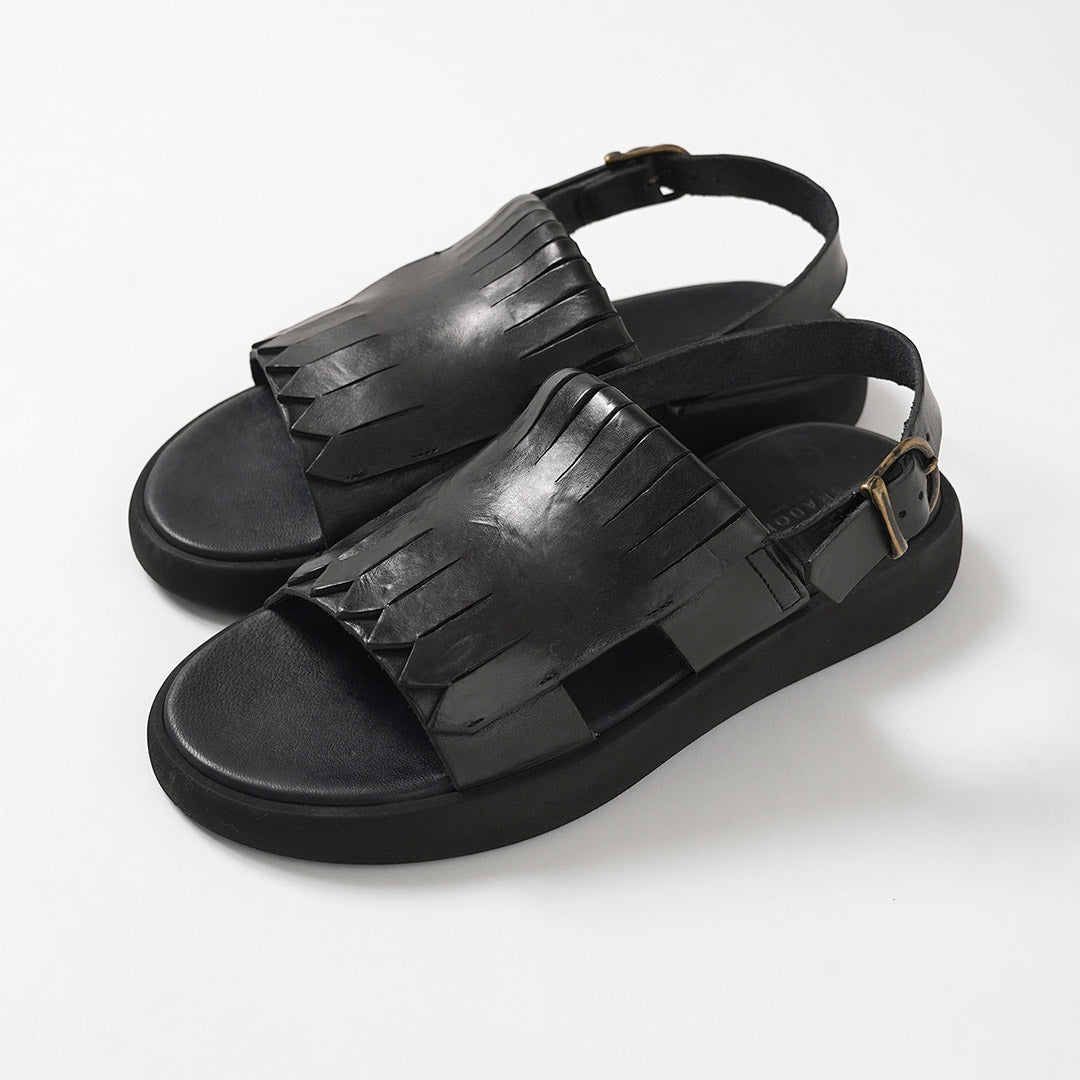 BRADOR / Fringe Platform Leather Sandals