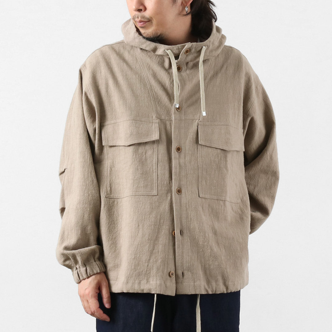 KEMA DESIGNS / Cotton Linen Uneven Beach Parka