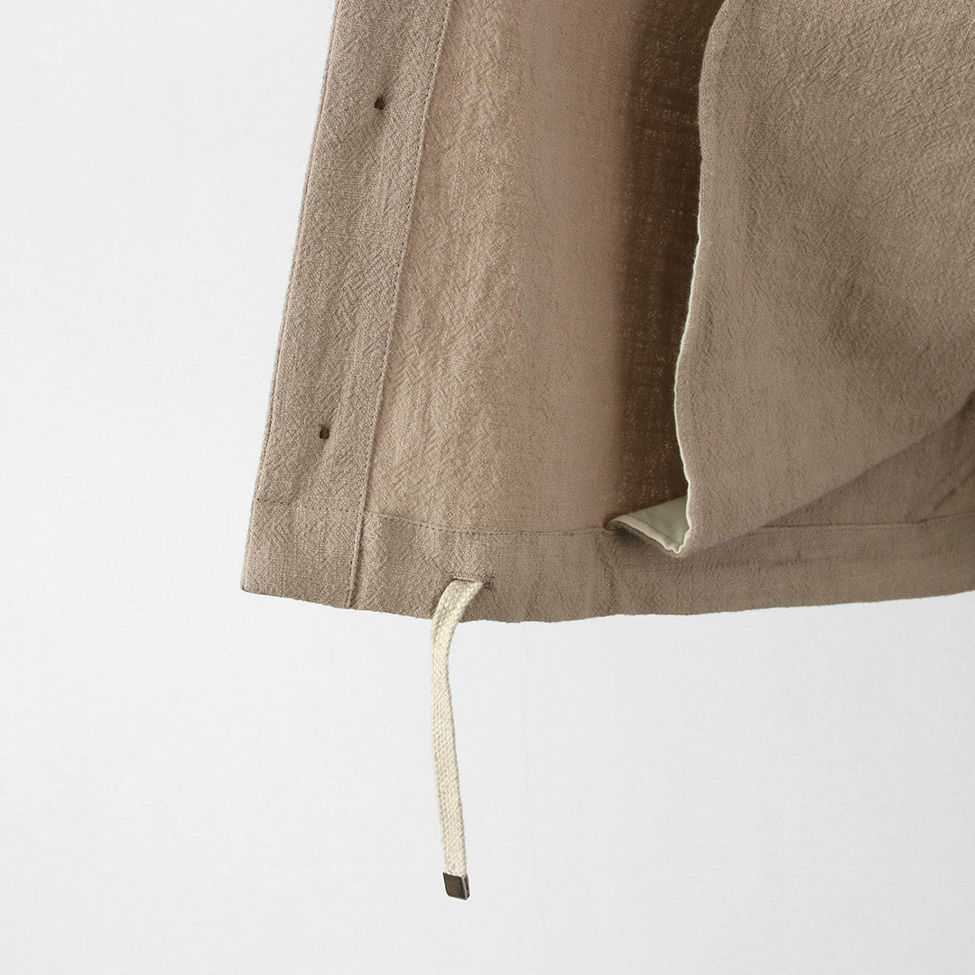 KEMA DESIGNS / Parka de playa desigual de lino y algodón