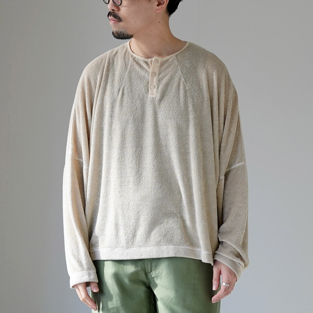 KEMA DESIGNS / Linen Pile Henley Neck Pullover