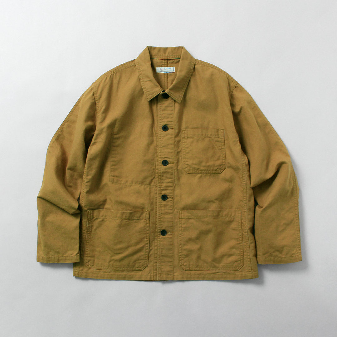 Refabric bleu / Veste de combinaison française en canard